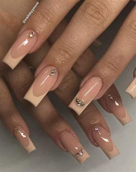 uñas nude con negro|HERMOSAS UÑAS NUDE 【+ 25 ideas para no verte aburrida】